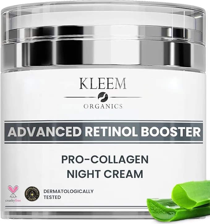Crème Anti age Visage Nuit Bio - Rétinol & Acide Hyaluronique