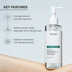 ANUA Huile Nettoyante pour les Pores Heartleaf MILD