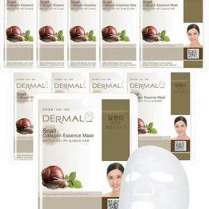 DERMAL Masque Visage à l’Essence de Collagène d’Escargot
