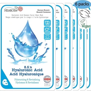 MEAROSA Masques Visage – Pack Hydratant & Nourrissant