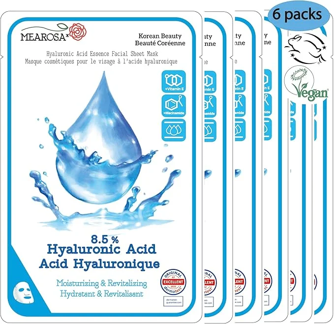 MEAROSA Masques Visage – Pack Hydratant & Nourrissant