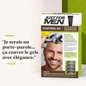 Just For Men Control GX – Shampooing Colorant Cheveux Blancs