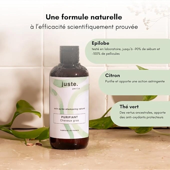 N°1 – Shampoing Naturel Purifiant pour Cheveux Gras