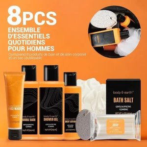 BODY & EARTH – Coffret de Bain Alpha pour Hommes