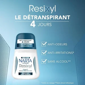 NARTA – Resixyl Déodorant Bille Homme - Détranspirant 4 Jours