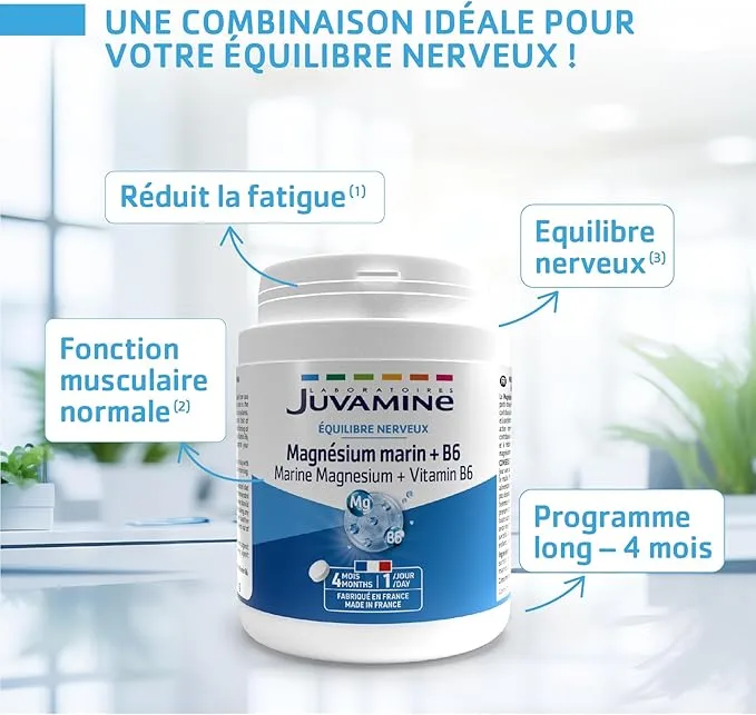 Juvamine – Magnésium Marin 300mg + Vitamine B6
