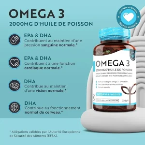 Nutravita – Omega 3 Huile de Poissons Sauvages