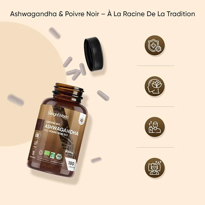 Ashwagandha Bio – 180 Gélules Vegan