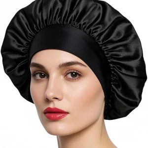 iLamvie – Bonnet Satin Cheveux Nuit Noir