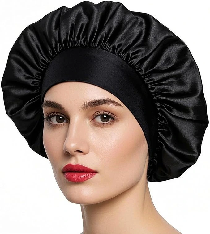 iLamvie – Bonnet Satin Cheveux Nuit Noir